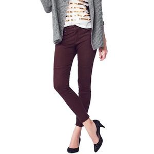 Gap 1969 coated vamp red skinny jeans